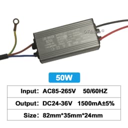 LED Driver 10W 20W 30W50W 70W 80W100W Adapter Transformer AC85V-265V to DC24-36V IP65 Power Supply 300mA 600mA900mA 1500/2100mA