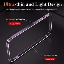 Luxury Light Aluminum Metal Frame For iPhone 12 13 14 Plus 15 16 17 18 Pro Max Bumper Case Thin Alloy Protect Back Accessories