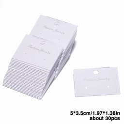 50/30pcs Multiple Sizes Jewelry Earring Necklace Plastic Cards Earring Stud Organizer Holder Hanging Display Card Studs Holder