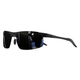 Classic Retro Semi-Rimless Square Polarized Sunglasses - Lightweight PC Frame & Spring Hinges, UV400 Unisex for Driving, Fishing