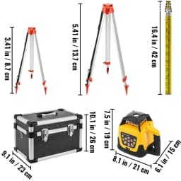 SucceBuy 360 Rotary Laser Level Self-Leveling 500m Vertical Horizontal Scanning Professional Powerful Measurement Construction Tool