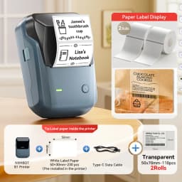 Niimbot B1 Wireless Thermal Label Printer Food Tag Barcode Price Small Business 20-50mm Print Width Label Machine for Home