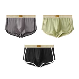 EXILIENS Modal 3pcs Striped Boxer Men Underwear Breathable Mens Boxers Cuecas Masculinas BoxerShorts Man Panties Size M3XL D6380