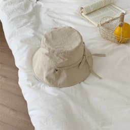 Casual Windbreak Rope Fisherman Hat Thin Lace-up Sunshade Basin Hat Solid Color Sunscreen Hat Summer