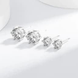 5-9MM Moissanite Earring 925 Sterling Silver Plated with 18k White Gold Stud Earrings For Women Jewelry