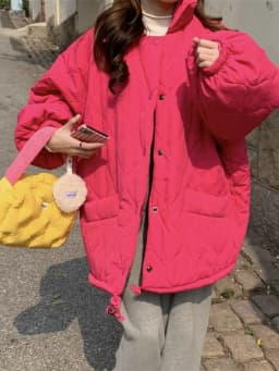 Thickened Fleece Cotton Jacket Korean Style Bread Clothes Women's Long Coat Autumn Winter Loose Fit Commuter Style Single But...
