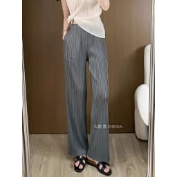 Miyake Pleated Loose Plus Size Pants Female 2025 Summer New High-end Thin Wide-leg Casual High Waist Pleated Straight Pants Thin