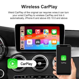 Android 13 Ai Box Wired to Wireless Carplay Android Auto Adapter WiFi For Youtube Nexflit Cars Smart Ai Box Bulit in Play Stroe