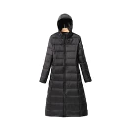 Women's Lightweight Down Jacket Long White Duck Down Coat Hooded Slim Fit Thin Winter Outerwear Puffer Jacket Women JK-071
