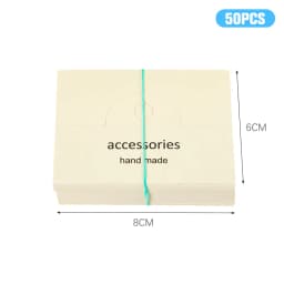 50pcs White Craft Hang Tag Card Display Cards For Necklace Bracelet Earrings Ear Studs Cardboard Package Hair Clips Wholesale