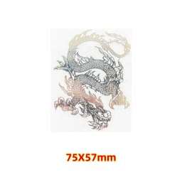 Creative dragon Phoenix metal transfer sticker Gold and silver tiger knife dragon pattern personality DIY decorative stickers