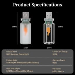 USB LED Night Light Simulated Flame Bulb Night Lamp Flame Flickering Light Effect Candle Bulbs Flameless LED Candles Room Decor