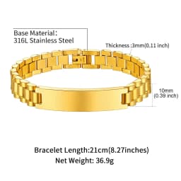 Personalized Engrave Photo Text Bracelet for Men Wristband Stainless Steel Bangle Engraving Color Printing Picture Couple Gifts