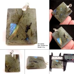 Stone Craft Natural Labradorite Raw Stone Polishing Geometric Shape Crystal Labradorite Pendent Exquisite Natural Training Stone