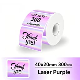 1Roll 40x20mm Compatible M110 M120 M220 M200 Self-Adhesive Laser Thermal Paper for Munbyn/Nelko PM220 E210 P50