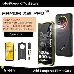 Ulefone Armor X31 Pro 5G Rugged Phone Android 14 Smartphone 6.56”16GB + 256GB 25MP Night Camera 64MP 6050mAh NFC 120Hz IR