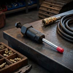 High-Pressure Grease Fitting Unclogging Tool 600psi Carbon Steel Spiral Pressure Design for Blocked Lubrication Lines