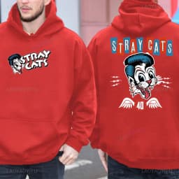 2025 New Hoodies Stray Cat Brian Setzer Lee Rocker Slim Jim Phantom Men Retro Aesthetic Hoodie Funny Tops Men's Clothing