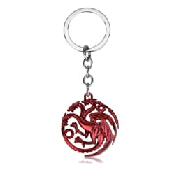 Dragon House Keychain Targaryen Dragon Shape Keyring for Fan Collection Accessories Friends Gift