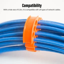 0.3in Hole Diameter Network Cable Organizer Wire Comb Anti Entanglement Cable Management Tool for 30 Cables