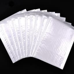 500PCS Poly Bubble Mailers Padded Envelopes Self Seal Bubble Lined Waterproof Cushion Shipping Enveloper Mailers White