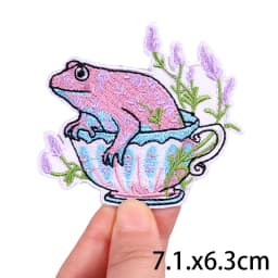 Animal Cat Possum Fox Patch Cartoon Embroidery Patch Iron On Patches For Clothing Thermoadhesive Patches On Clothes Sewing Badge