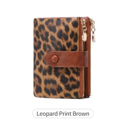 Retro Wallet Women's Short Three Fold Large Capacity Double Zipper ID Credit Card Holder Minimalist Solid Color Lady Coin Purse