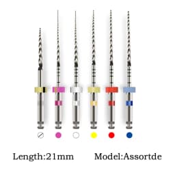 25/21mm Dentl Files SC Forward Rotation NiTi File Systemfor Endodontic Treatment Dentistry Materials 6Pcs/Box SOCO PLUS