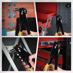 Professional Manual Rivet Gun Set Quick Riveting Tool Heavy Duty Hand Tool Set with Rivet Heads Effortless for Home Car Repair