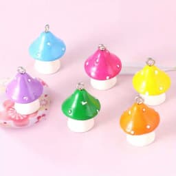 10pcs Resin Imitation Strawberry Shape Charms For DIY Key Chain Necklace Pendants Ornament Jewelry Making Accessories