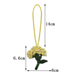 3D Beaded Patch Sequin Rhinestones Pearl Conch Cloth Patch Pendant Lanyard Decorative DIY for Bag Keychain Beading Applique