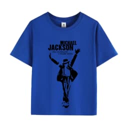 Kids Michael Jackson Rock N Roll T-Shirt Children's Fashion Crew Neck Top Summer Casual Clothes for Baby Boys And Girls