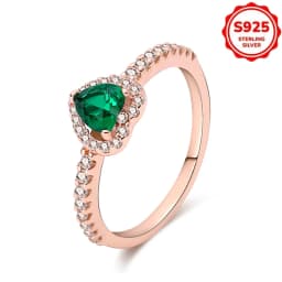 2026 Hot Selling 925 Silver Multi-Color Sun and Moon Heart-Shaped Ring for Women's Party Exquisite Jewelry Gift