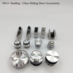 Shower Room Glass Sliding Door Hardware Kit Stainless Steel Sliding Door Pulley Bathroom Accessories