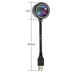 LED Sunset Lamp Nightlight USB Projector Birthday Party Decoration Mood Lights Bedroom Living Room Wall Photography Multipurpose