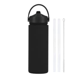 Insulated Water Bottle 500ml Custom Text/Logo - 304 Steel, 24H Cold, Office & Gym Essentials