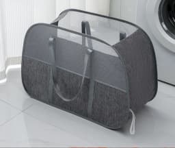 Mesh Pop-up Laundry Basket, Foldable Dirty Clothes Storage Basket, Large Capacity Storage Basket