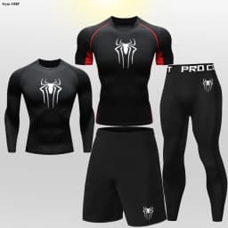 MMA Boxing Sets Kid's Compression Jerseys Boy's Running Jogging Workout Bjj Rashguard Jiu Jitsu Kickboxing Gym Fitness Clothing