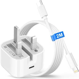 British Standard Charger 20W USB C Fast Charger for iPhone 14 13 12 11 for iPad, Charger Power Adapter with 2M USB C to L Cable
