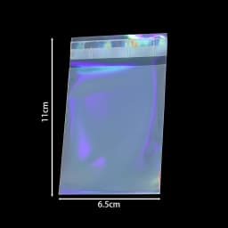 50pcs Laser Self Sealing Plastic Bag Colorful Holographic Jewelry Bag for Necklace Bracelet Jewelry Gift Packag Storage Bags