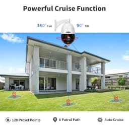 Hiseeu 8MP PTZ POE Camera 30X Optical Zoom Outdoor 2-Way Audio Color Night Vision Street Surveillance IP Camera IP66 Waterproof