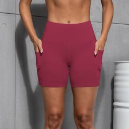 Womens Butt Lifting Yoga Shorts With Pockets High Waist Tummy Control Cycling Tight Elastic Slim Running Fitness Casual Shorts