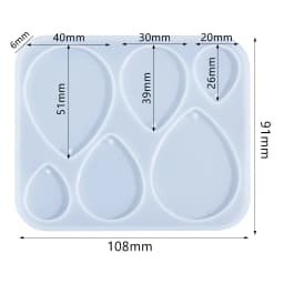 1pc Geometric Earring Pendant Silicone Mold Epoxy Resin Mould For DIY Ornaments Necklace Charms Jewelry Making Tools Accessories