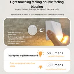 Intelligence Motion Activated Wall Light 2200mAh USB-C Fast Charge 3 Brightness Multi Device Link Indoor Outdoor Linkage