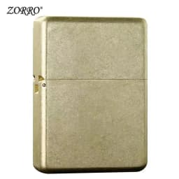 ZORRO 912 912S Retro High End Heavy Armor Brass Titanium Windproof Kerosene Lighter 3/5 Hinge Metal Gasoline Lighter Men's Gift