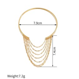 Letdiffery Bohemian Classic Tassel Multi-layer Chain Arm Bracelets Women Stainless Steel Gold Color Cuff Bangle Body Jewelry