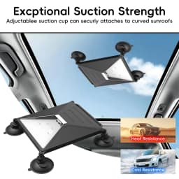 2-in-1 Starlink Mini Car Mount Protect Silicone Case for Starlink Mini with Suction Cup Roof Mount Cover for Sunroof Window RV