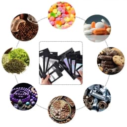 20pcs Zip Lock Bag Laser Plastic Jewelry Storage Bag DIY Earrings Necklace Bracelets Beads Gift Organizer Retail Packaging Pouch