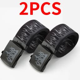 Punk Style Flame Belt - Trendy Hip-hop Street Bad Boy Personality Decoration Durable for Both Men and Women Trendy Eyelet Belt