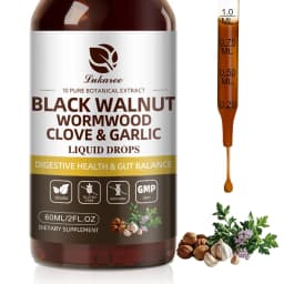 Lukaree 10 IN 1 Black Walnut Wormwood Drop Rapid Gut Cleanse & Digestive Health Detox 98% Absorption,Vegan Gluten-Free